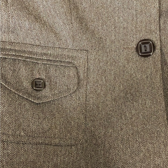 NEW - GIORGIO SANT'ANGELO - Brown Button Front Dark Academia Blazer - Size 12 - Picture 3 of 6